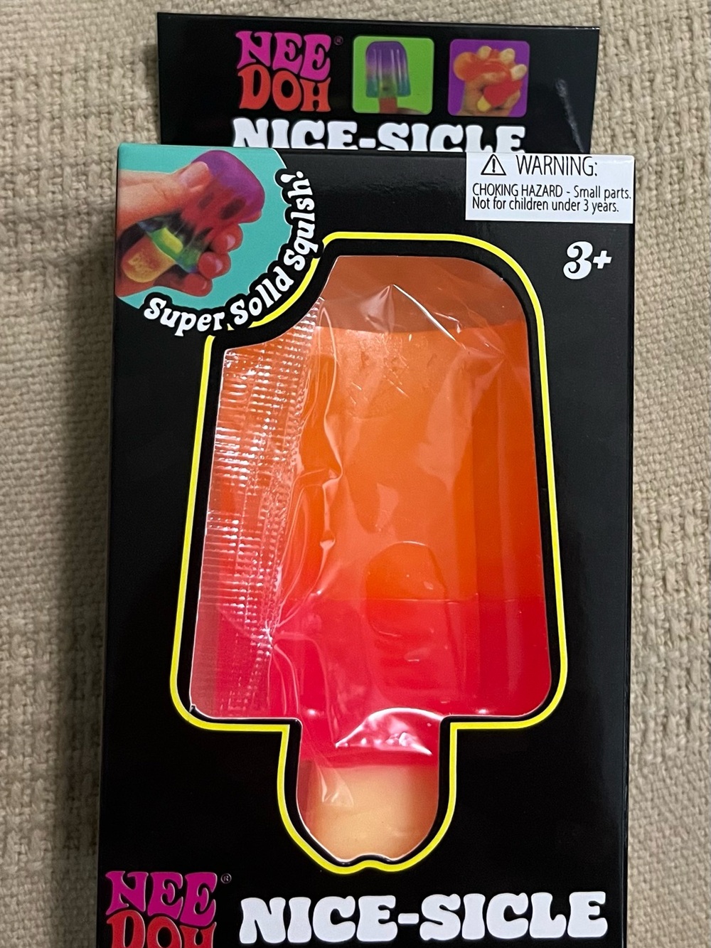 Needoh Nice-Sicle Orange/Pink Popsicle Squishy Toy - NIB - Picture 2 of 2
